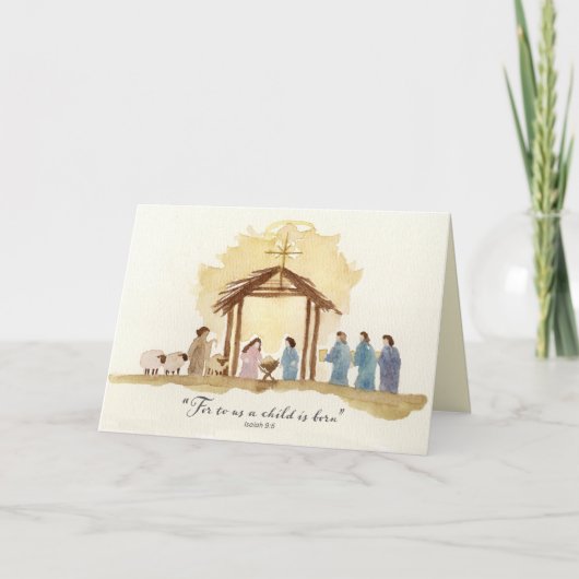 Kerststal Schrift Jesaja Bethlehem Kaart (Voorkant)