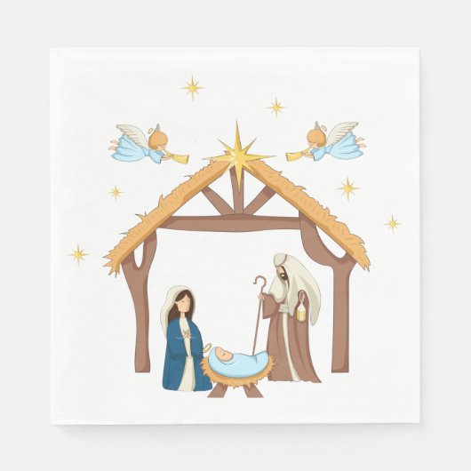 Kerststal Servet (Voorkant)