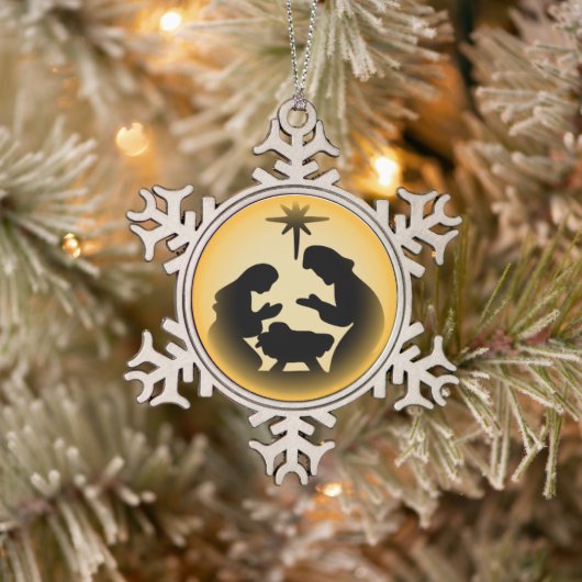 Kerststal Sneeuwvlok Ornament (Boom)