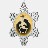 Kerststal Sneeuwvlok Ornament (Rechts)