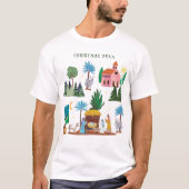 Kerststal T-Shirt met Religieuze Thema (Voorkant)