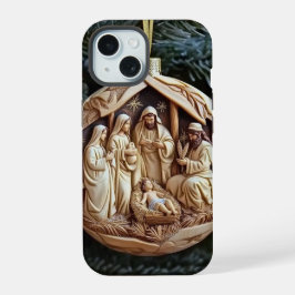 Kerststal Telefoonhoes – Baby Jezus iPhone 15 Case
