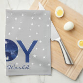 Kerststal tot vreugde van de wereld theedoek (Quarter Fold)