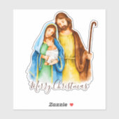 Kerststal traditie sticker (Vel)