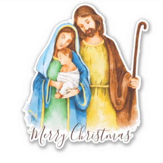 Kerststal traditie sticker (Voorkant)