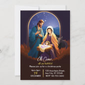 Kerststal Uitnodiging Religieuze Kerst Uitnodiging (Voorkant)