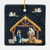 Kerststal van het Christuskind Keramisch Ornament (Achterkant)