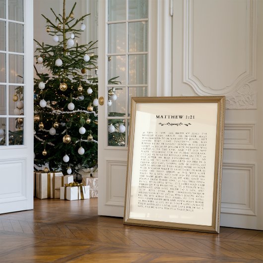 Kerststal Verhaal Mattheüs 1:21 Print
