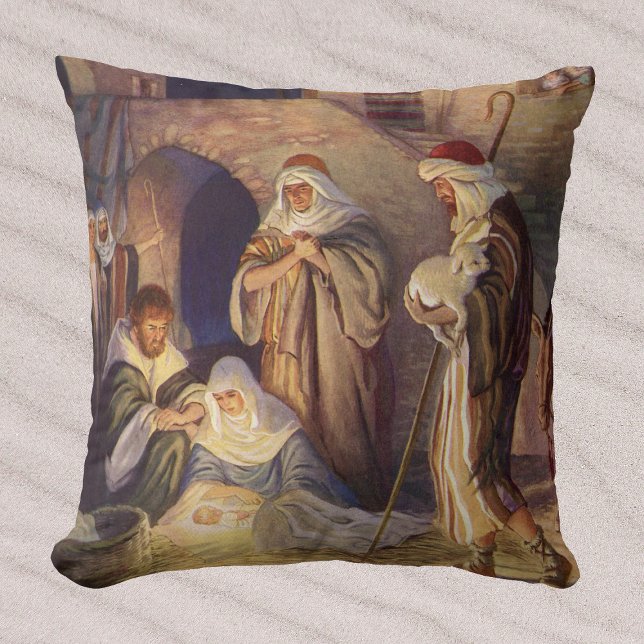 Kerststal vintage, 3 herders en Jezus Kussen (Creator heeft geüpload)