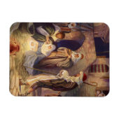 Kerststal vintage, 3 herders en Jezus Magneet (Horizontaal)