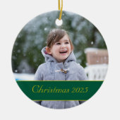Kerststal Vintage Foto Keramisch Ornament (Voorkant)
