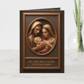 Kerststal Vouwbare Wenskaart Kaart (Voorkant)