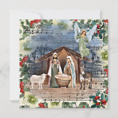 Kerststal, Vreugde voor de Wereld, Feestdagenkaart (Voorkant)