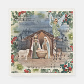 Kerststal, vreugde voor de wereld, servet (Voorkant)