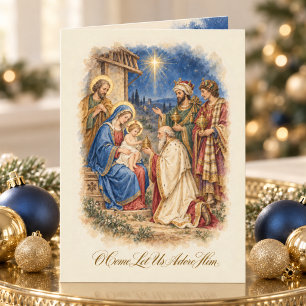 Kerststal Wisemen Bijbeltekst Feestdagen Kaart