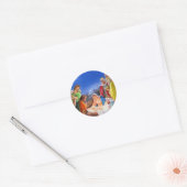  kerststal x-mas ronde sticker (Envelop)