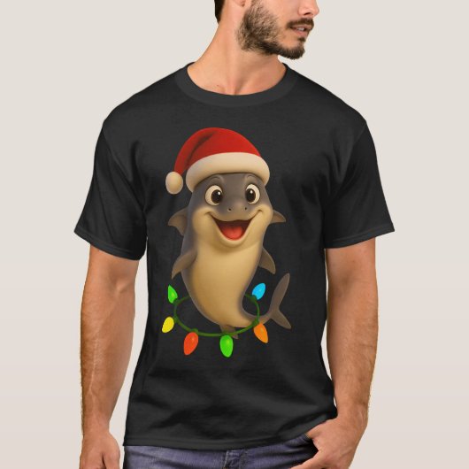 Kerststalige ratvis t-shirt (Voorkant)