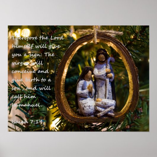 Kerststall ornament Isiah Zeven Veertien Poster (Voorkant)