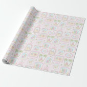 Kerststallen in pastelkleuren cadeaupapier (Uitgerold)