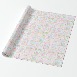 Kerststallen in pastelkleuren cadeaupapier