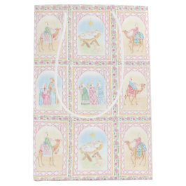 Kerststallen in pasteltinten medium cadeauzakje