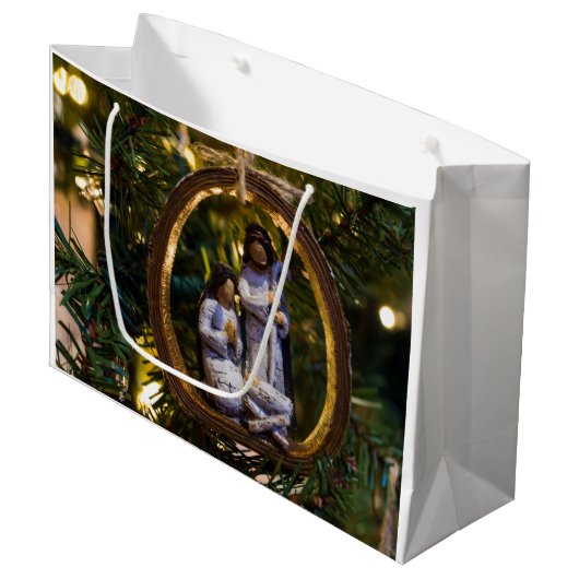 Kerststalornament Groot Cadeauzakje (Voorkant Gekanteld)