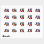 Kerststalstickers Ronde Sticker (Vel)