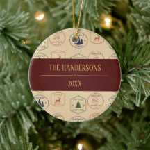 Kerststamp in vintage stijl