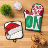 kerststand in u ovenwant & pannenlap set (Top down)