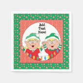 Kerststandaard Cocktail Napkin Servetten (Voorkant)