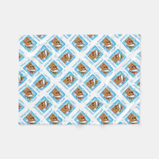 Kerststandaard Fleece Deken (Voorkant (Horizontaal))