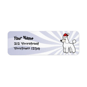 kerststandaard/miniatuur/Speelgoed-porseleinpuppy Etiket