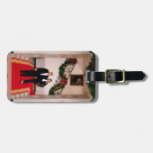 Kerststappen President Donald Trump & Melania Bagagelabel (Voorkant horizontaal)