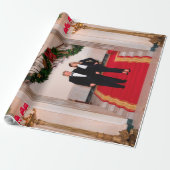 Kerststappen President Donald Trump & Melania Cadeaupapier (Uitgerold)