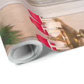 Kerststappen President Donald Trump & Melania Cadeaupapier (Rol Hoek)