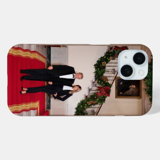 Kerststappen President Donald Trump & Melania Case-Mate iPhone Case (Achterkant (horizontaal))
