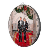 Kerststappen President Donald Trump & Melania Dartbord (Voorkant Rechts)