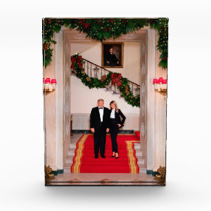 Kerststappen President Donald Trump & Melania Fotoblokken
