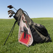 Kerststappen President Donald Trump & Melania Golfhanddoek (Groen)