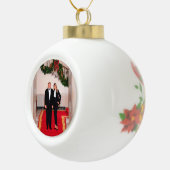 Kerststappen President Donald Trump & Melania Keramische Bal Ornament (Rechts)