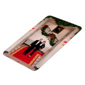 Kerststappen President Donald Trump & Melania Magneet (Linkerzijde)