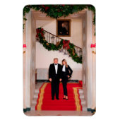 Kerststappen President Donald Trump & Melania Magneet (Verticaal)