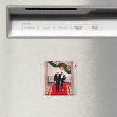 Kerststappen President Donald Trump & Melania Magneet (Insitu (Vaatwasser))