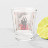Kerststappen President Donald Trump & Melania Shot Glas (Achterkant)