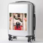 Kerststappen President Donald Trump & Melania Sticker (Koffer)