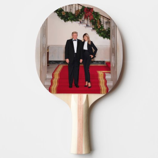 Kerststappen President Donald Trump & Melania Tafeltennisbatje (Voorkant)