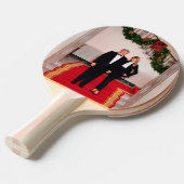 Kerststappen President Donald Trump & Melania Tafeltennisbatje (Voorkant Gekanteld)