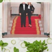 Kerststappen President Donald Trump & Melania Theedoek (Gevouwen)