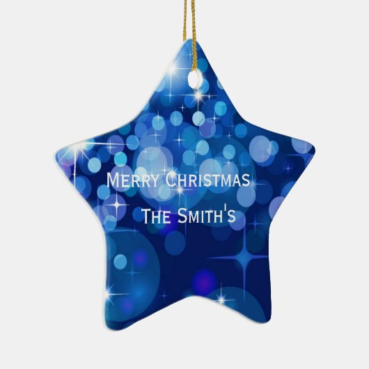 kerstStar-Ornament - Aangepaste naam Keramisch Ornament (Rechts)