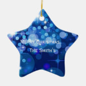kerstStar-Ornament - Aangepaste naam Keramisch Ornament (Voorkant)